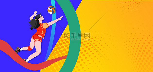 亚运会logo背景图片_亚运会运动员橙色简约背景