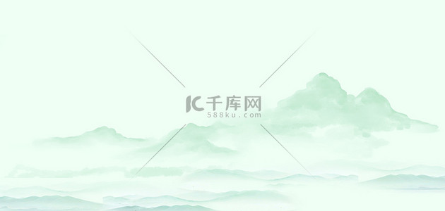 简约大气清新背景背景图片_简约山水绿色清新背景