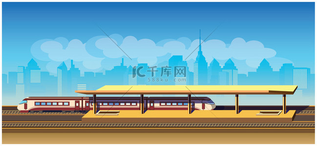 公司风格背景图片_火车站