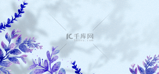 喜庆紫色背景图片_花卉阴影植物叶子花纹装饰背景