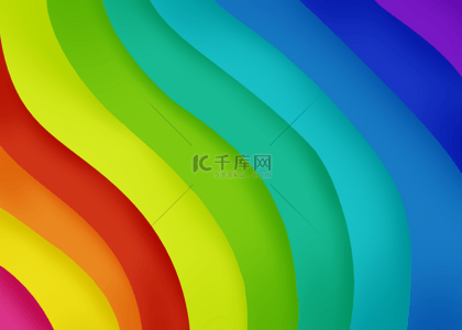 矢量彩虹背景图片_抽象波浪背景
