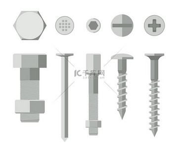 螺丝和螺栓。