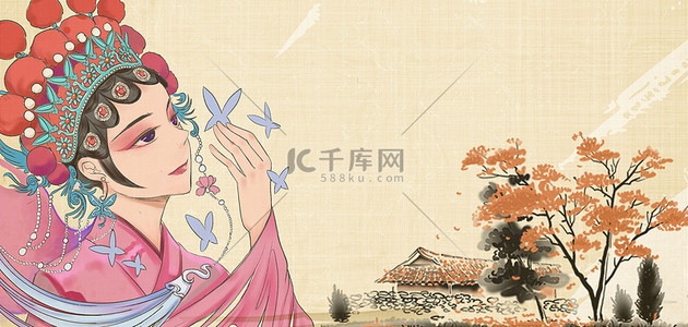 中国风传统文化京剧背景素材