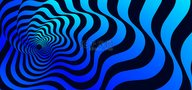 图形旋转动态图背景图片_花朵炫彩蓝色抽象视错觉空间背景