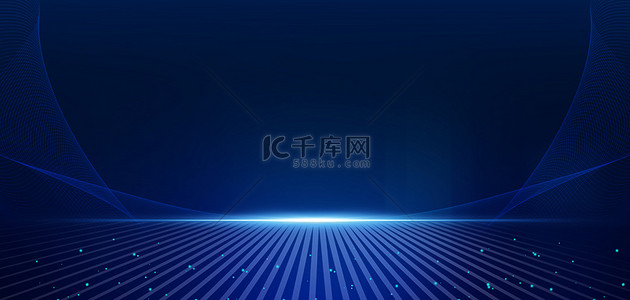 科技蓝色商务banner