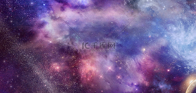 星空梦幻紫色背景图片_星空星云紫色创意梦幻背景