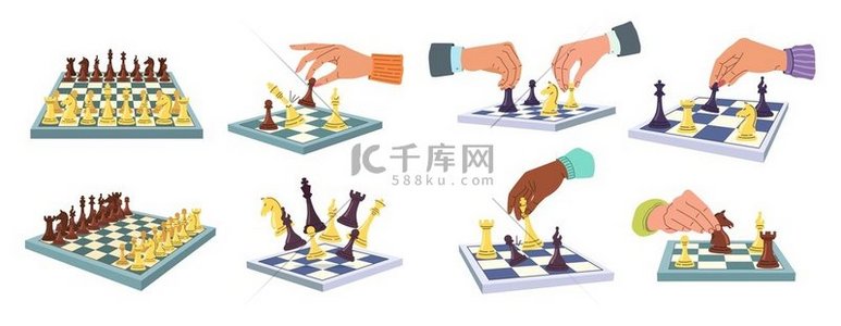 国际象棋游戏插图。