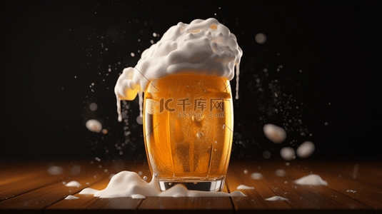 啤酒创意广告背景图片_夏季啤酒创意广告背景