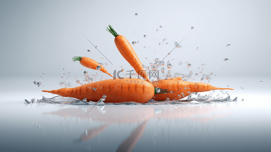 创意新鲜胡萝卜蔬菜广告