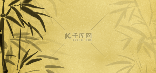 中国复古背景图片_竹子抽象水墨植物装饰背景