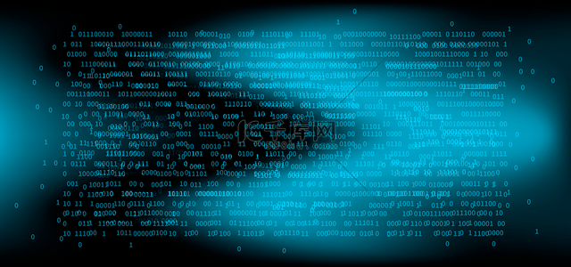 科技方案背景图片_数据代码蓝黑渐变文字背景