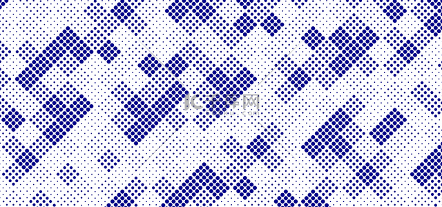 蓝色几何矩形背景图片_半色调蓝色几何方块抽象背景