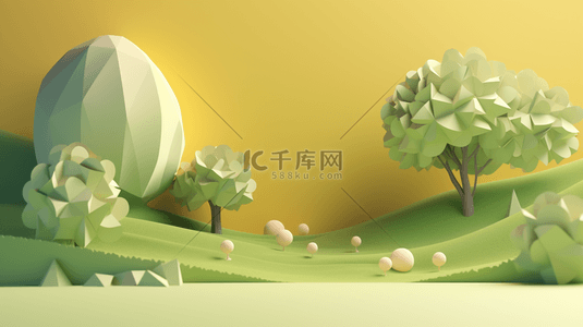 创意夏季度假背景图片_彩色夏季3D立体度假背景