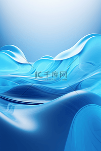 抽象流动曲线背景图片_蓝色抽象液体背景流动曲线