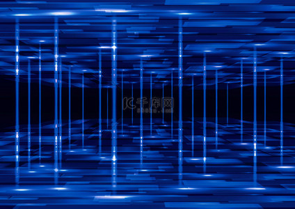 背景元素蓝色背景图片_抽象的虚拟技术