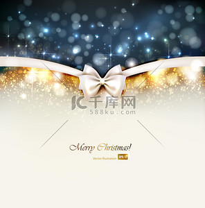 backgrounds背景图片_Christmas background with bow.