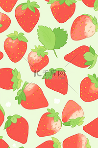 水果扁平背景图片_平铺扁平背景水果底纹纹理草莓