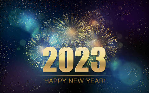 新年烟火背景背景图片_2022年新年背景与烟火。月历，海报设计