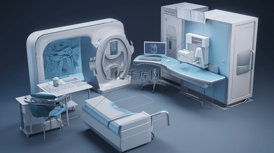 医院检查背景图片_医院3D立体医疗设备