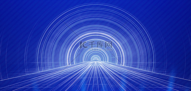 科技线条蓝色大气科技海报背景