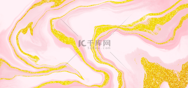 金色不规则图背景图片_粉色抽象玫瑰金背景