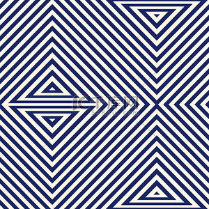 图案与几何装饰。条纹海军蓝抽象背景。重复三角形壁纸.