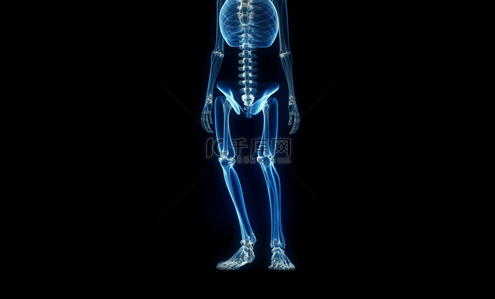 急性关节炎背景图片_蓝色人体下半身关节图