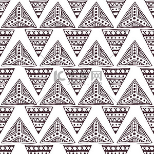 白色几何无缝模式背景图片_无缝模式的波西米亚风格