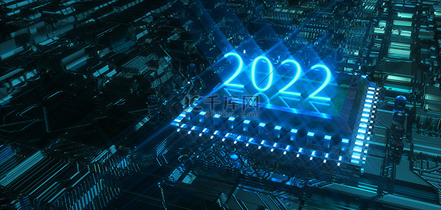 2022科技背景图片_科技风2022大气背景