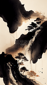 抽象中国风质感纹理背景
