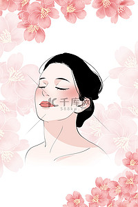 女王节女王节背景图片_女神节海报花朵人物