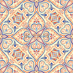 瓷砖拼接背景图片_无缝拼接模式从摩洛哥瓷砖和抽象花.