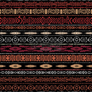 7.矢量族裔部落模式。无缝艺术图像.