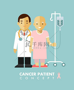 癌症治疗手段背景图片_癌症的人的概念。癌症病人们.