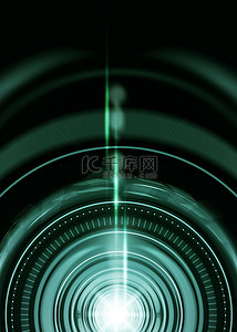 光效透镜绿色发光线条背景