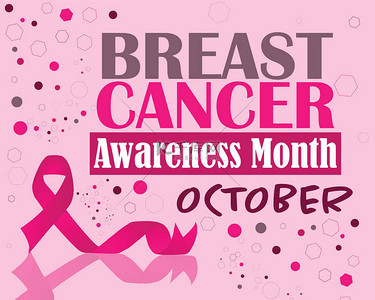 乳腺癌宣传月背景图片_乳腺癌宣传月的标语或海报病媒设计，10月