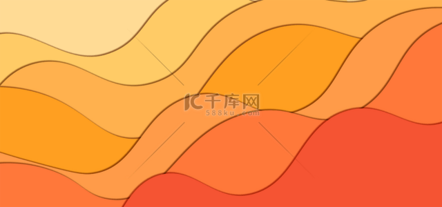 几何图案背景素材背景图片_抽象流动曲线橙色背景