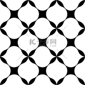 平铺底纹背景图片_黑色和白色无缝的几何图案现代时尚、 抽象背景.