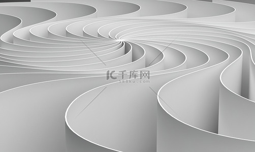 建筑封面设计背景图片_3d 渲染白色背景，图上的曲线摘要