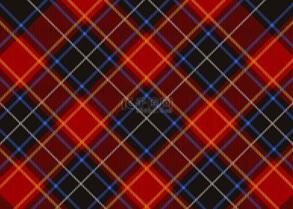 格子线条布料传统苏格兰红色背景