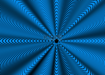 视错觉蓝色抽象条纹空间背景