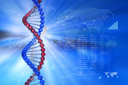 基因医疗科技背景图片_基因工程科学概念