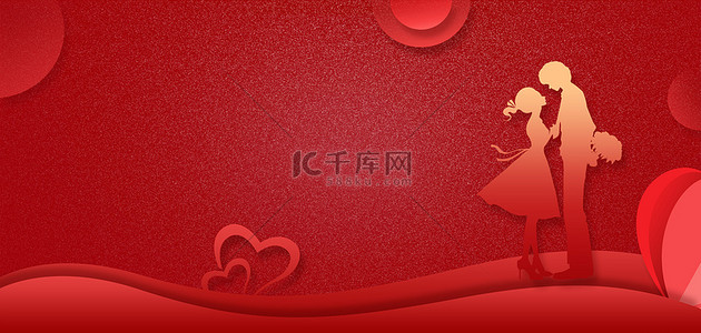 情人节214活动背景图片_情人节情侣约会红色浪漫情人节海报背景