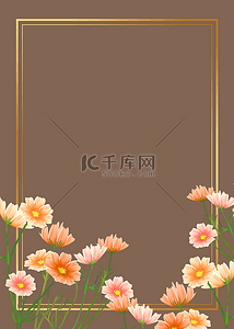 青砖贴图背景图片_花卉黄粉色可爱花朵装饰背景