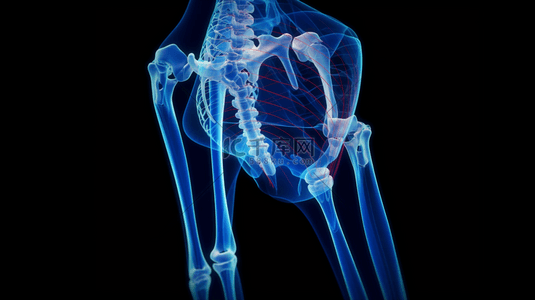 人体关节图背景图片_科技风蓝色人体下半身关节