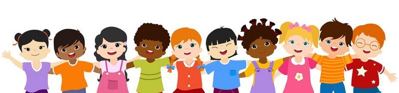 特写孤立的一群快乐和微笑的多民族儿童互相拥抱。社区或童年与不同文化的孩子。