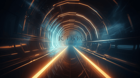 科技隧道创意光效