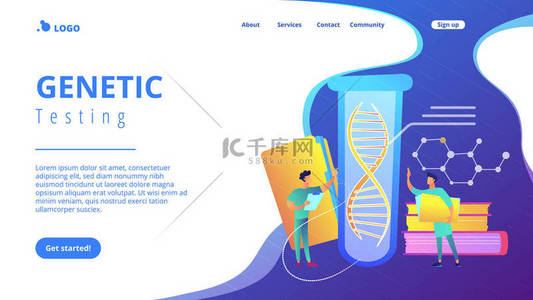 基因测试概念登陆页.