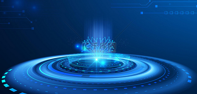 数据科技蓝色背景图片_大数据科技树蓝色商务背景