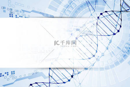 科学模板，Dna 分子背景。矢量图.